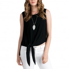 Black Lace-Accent Top