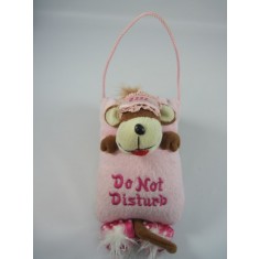 Monkey Plush Do Not Disturb Door Knob Hanger