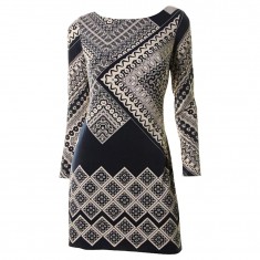 Navy Blue Matte Casual Dress - 12 P
