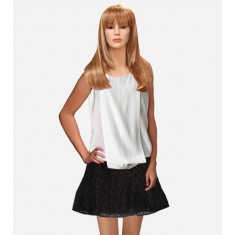 Floral Lace Overlay Skirt