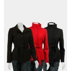 Wool Short Belted Coat