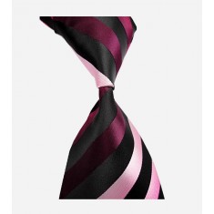 black stripes jacquard woven men's tie-01.jpg