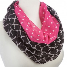 Pink Clover Infinity Scarf