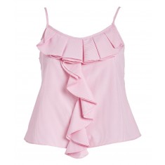 Pink Ruffle Sleeveless Top