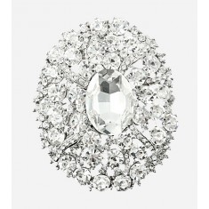 Oval Silver Tone Brooch Pin-01.jpg