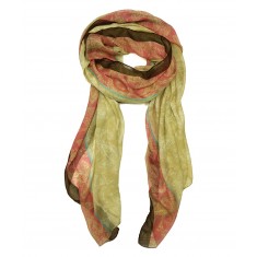 Pink & Yellow Paisley Scarf