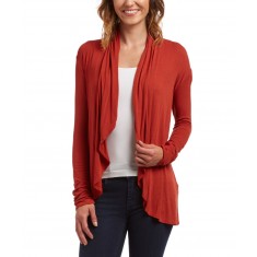 Rust Tapered Open Cardigan