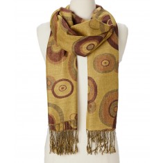 Brown Reversible Pashmina-Silk Blend Scarf
