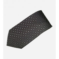 Black & White Dots Silk Tie