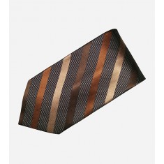 Brown & Beige Dots Silk Tie
