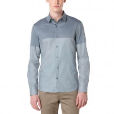 Bering Sea Blue Block Button-Up