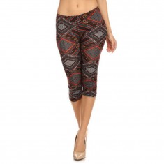 Charcoal Diamond Capri Leggings
