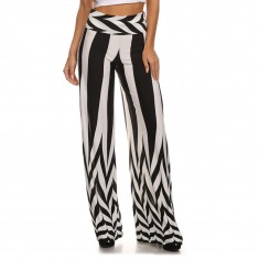 Navy & White Chevron Palazzo Pants