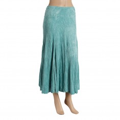 Aqua Faux Suede Maxi Skirt