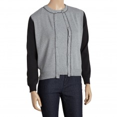 Grey & Black Color Block Cardigan & Tank