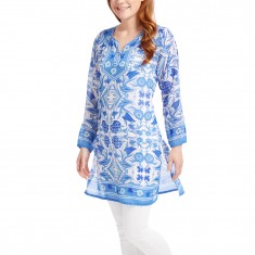 Blue Floral Tory Tunic