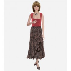 Floral Chiffon Teired Skirt