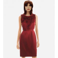Red Silk Cocktail Dress