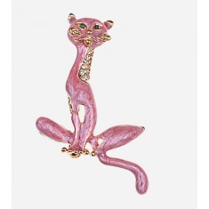 Rose Pink Elegant Fox Brooch-01.jpg
