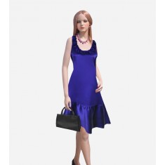 Ruffled Racerback Mini Dress