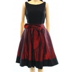 Red & Black Pleated Dress