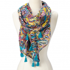 Blue Paisley Scarf