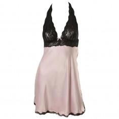 Satin Lace T-Back Chemise