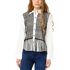 Ecru Button-Up Top