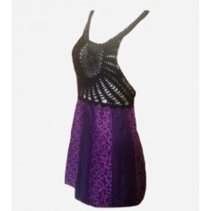 Silk Tunic With Crochet Top