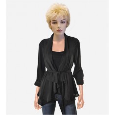 Black Lace Cardigan Shirt