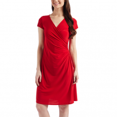 Red Surplice Dress 