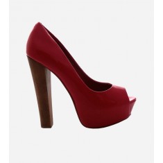 Red Leather Heels Shoes