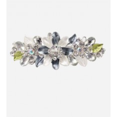 Flower with Leaves Crystal Hair Clip-01.jpg