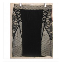 Black Lace Corset Pencil Skirt
