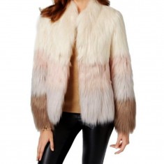 Beige Faux Fur Ombre Jacket  
