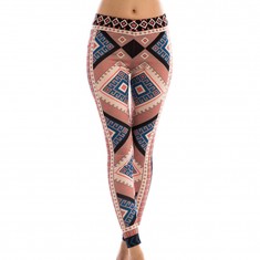 Blue & Orange Geometric Leggings