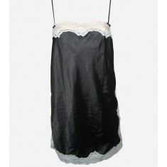 Black & White Lace Satin Nightie