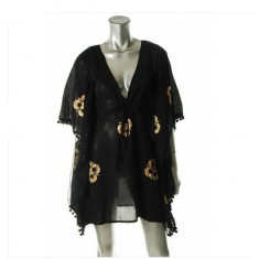 Caftan Black & Gold Swimwear Coverup