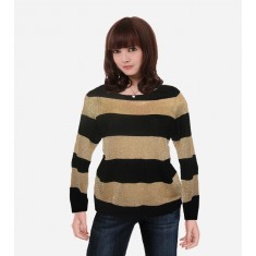 Black & Gold Striped Sweater