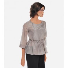 "Jilla" Hazelnut Silk Kimono Top