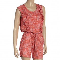 Fuchsia Paisley Ruffle Romper
