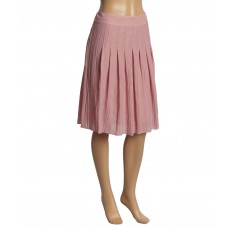 Pink Crinkle Pleated Skirt
