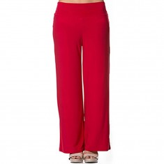 Red Fold-Over Palazzo Pants