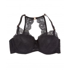 Black Lace T-Back Push-Up Bra