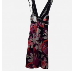 Silk Floral Print Dress