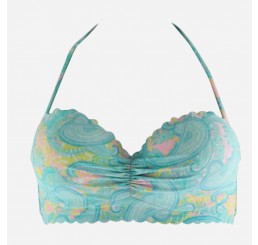 Blue Ruffled Swim Separates