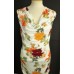H & M FASHIONS MS SIZE LARGE MULTI-COLOR FLORAL PRINT DRAPE NECK TOP