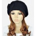 Winter Warm Rabbit Fur and Wool Womens Dress Hat Beanie Cap