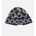 Black Op Art Lurex Signature Beanie Hat