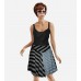 Stripe Silk Skirt